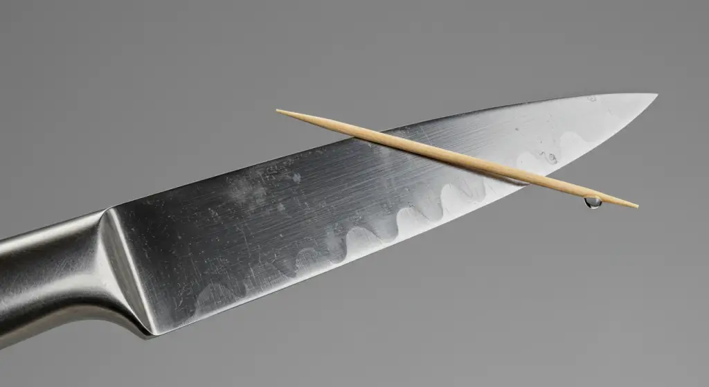 Attach a toothpick to the knife before using it, the secret of the best chefs
