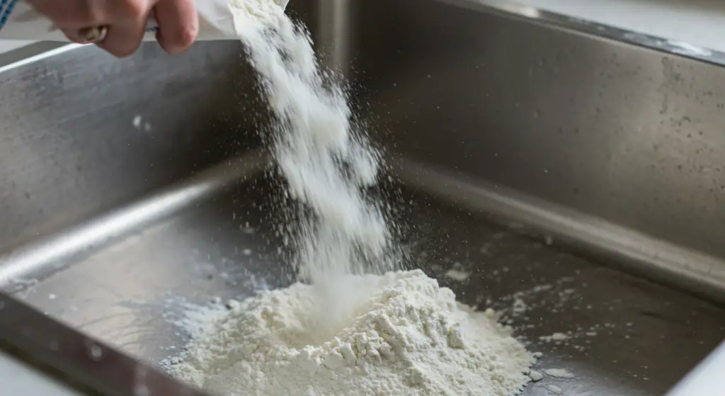Pour some flour into the sink, there are good reasons to do so: here are which ones