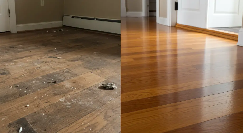 Stubborn floor, with 1 drop of this it becomes clean and shiny again