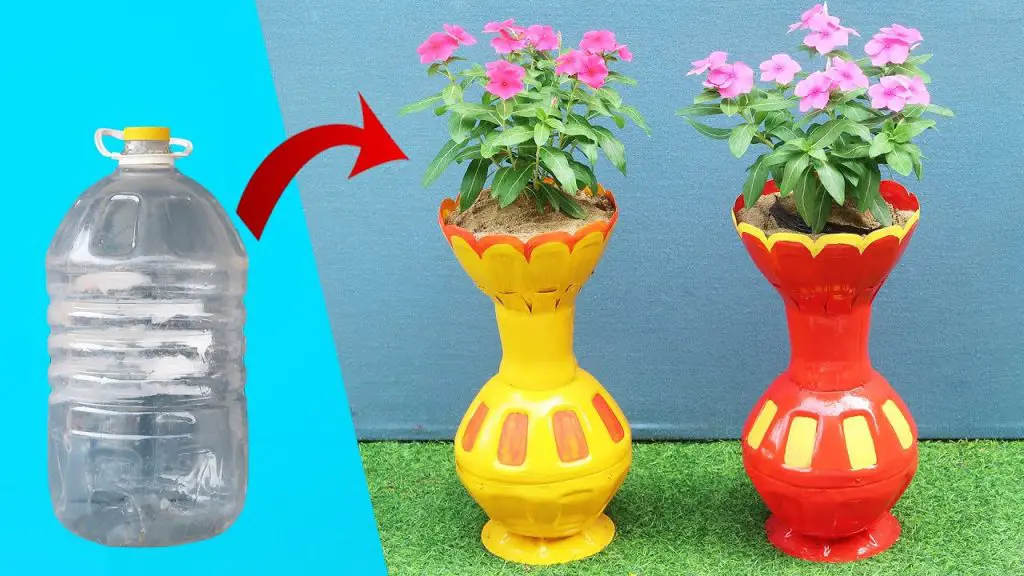 Transforming Plastic Bottles into Beautiful Flower Pots: A Creative Idea for Reuse